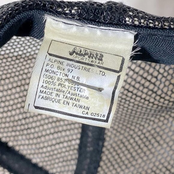 Vintage Black Corduroy New Brunswick Mesh Snap Back Trucker Hat - Picture 7 of 9